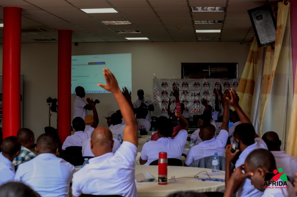 AFRIDA members during a SACCO meeting